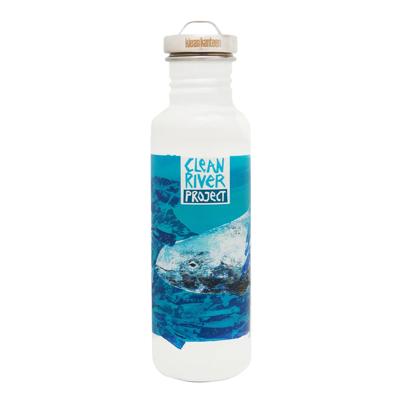 Edelstahl Trinkflasche Classic Clean River Project 800ml Edelstahl Schraubverschluss
