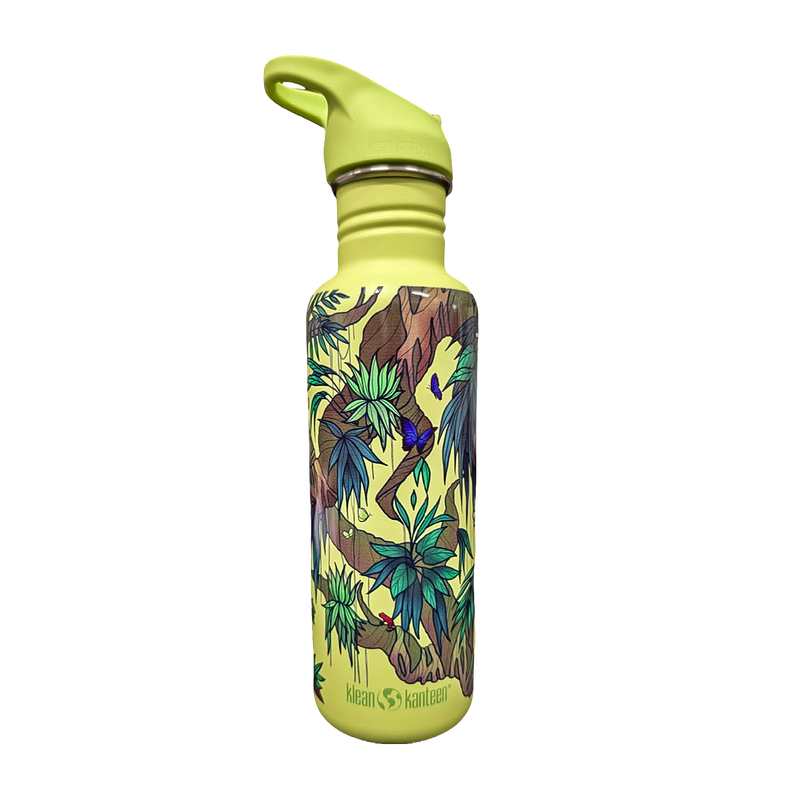 Edelstahl Trinkflasche Classic Earth Day 800ml Flip Sport Cap Bergwaldprojekt