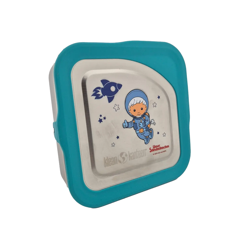 Edelstahl Essensbehälter Lunchbox Sandmännchen Astronaut 592ml