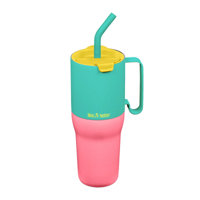 Edelstahl Thermobecher Rise Tumbler Kaleidoscope 1064ml mit Flip Lid Deckel und Trinkhalm