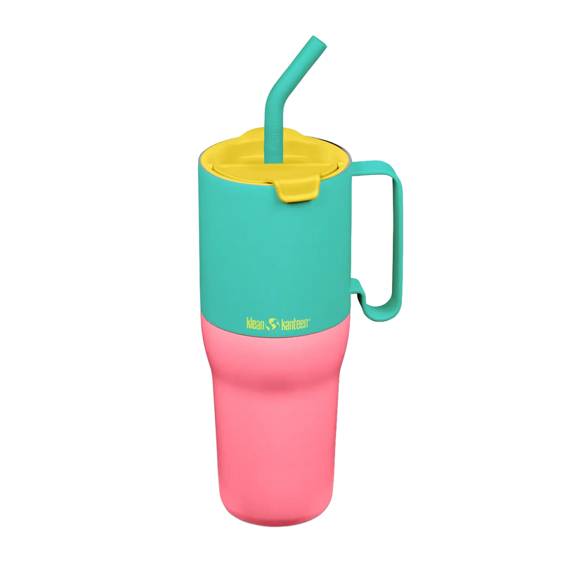 Edelstahl Thermobecher Rise Tumbler Kaleidoscope 1064ml mit Flip Lid Deckel und Trinkhalm