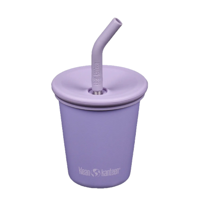 Edelstahl Trinkbecher Kid Cup 296ml mit Deckel und Trinkhalm