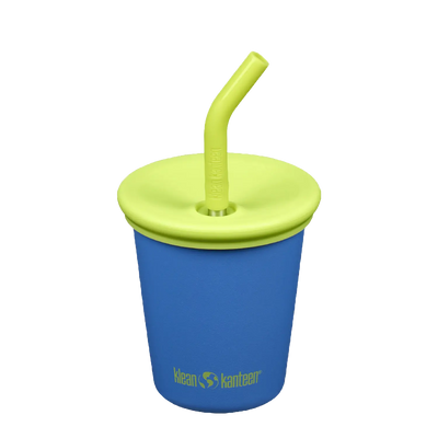 Edelstahl Trinkbecher Kid Cup 296ml mit Deckel und Trinkhalm