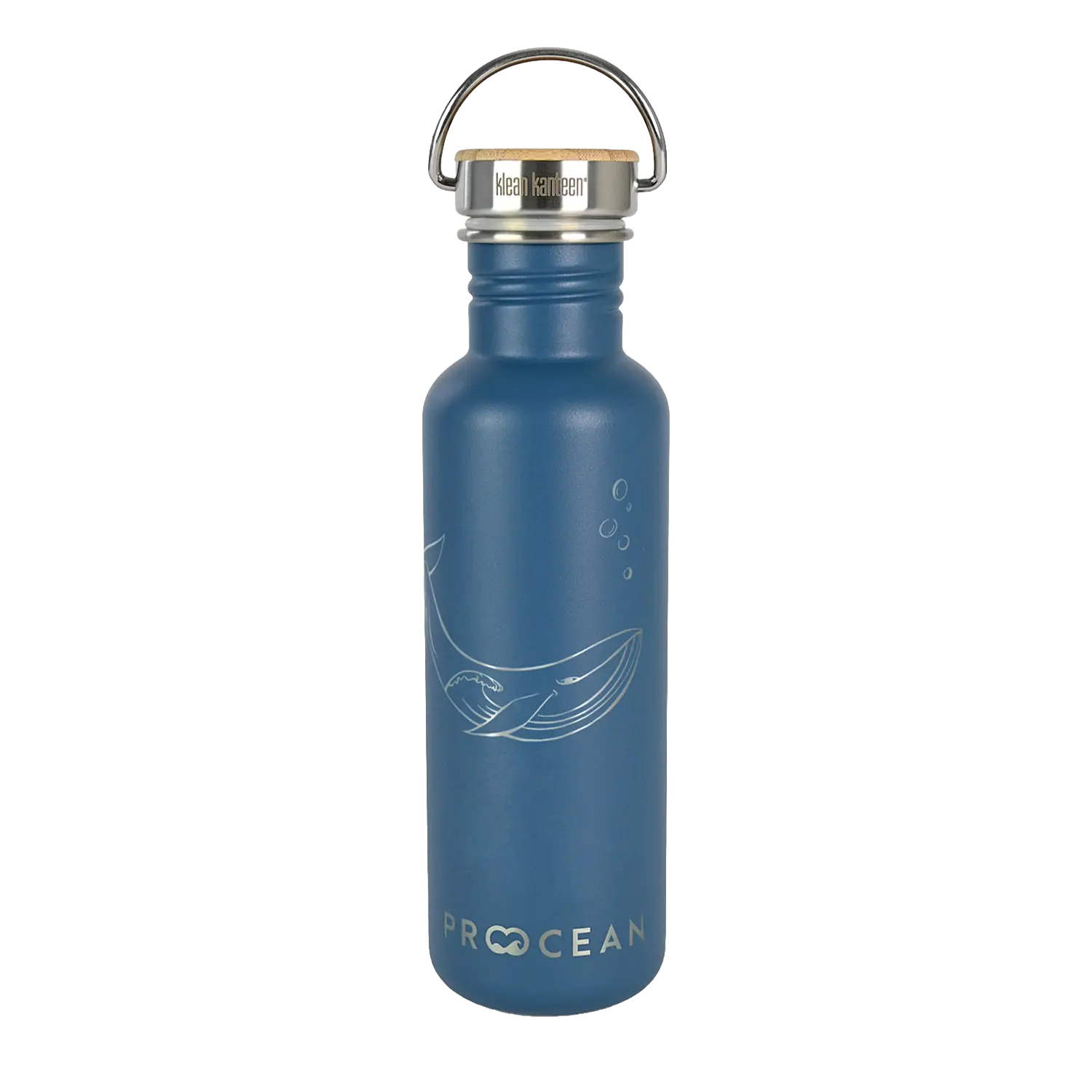 Edelstahl Trinkflasche Classic Pro Ocean gravierter Wal 800ml Bambus-S – Klean  Kanteen Germany