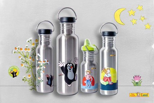 Neue Klean Kanteen Flaschen mit Conni und dem kleinen Maulwurf