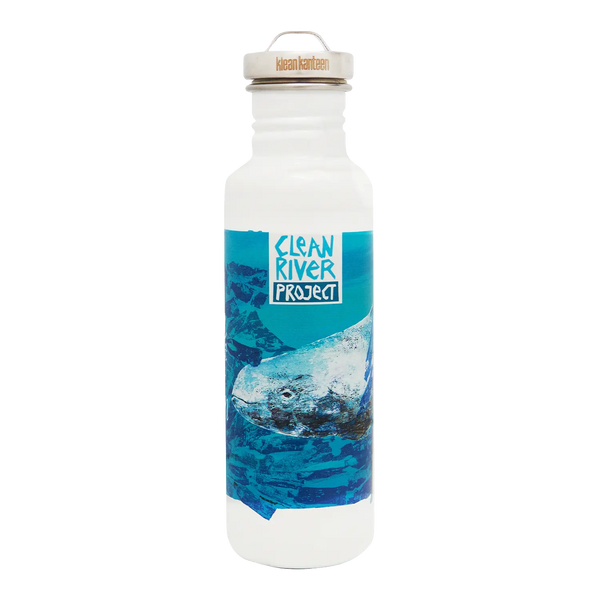 Edelstahl Trinkflasche Classic Clean River Project 800ml Edelstahl Schraubverschluss