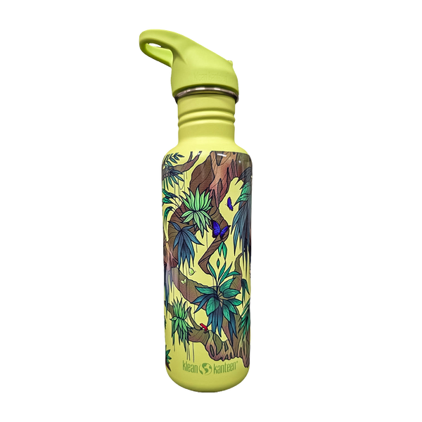 Edelstahl Trinkflasche Classic Earth Day 800ml Flip Sport Cap Bergwaldprojekt