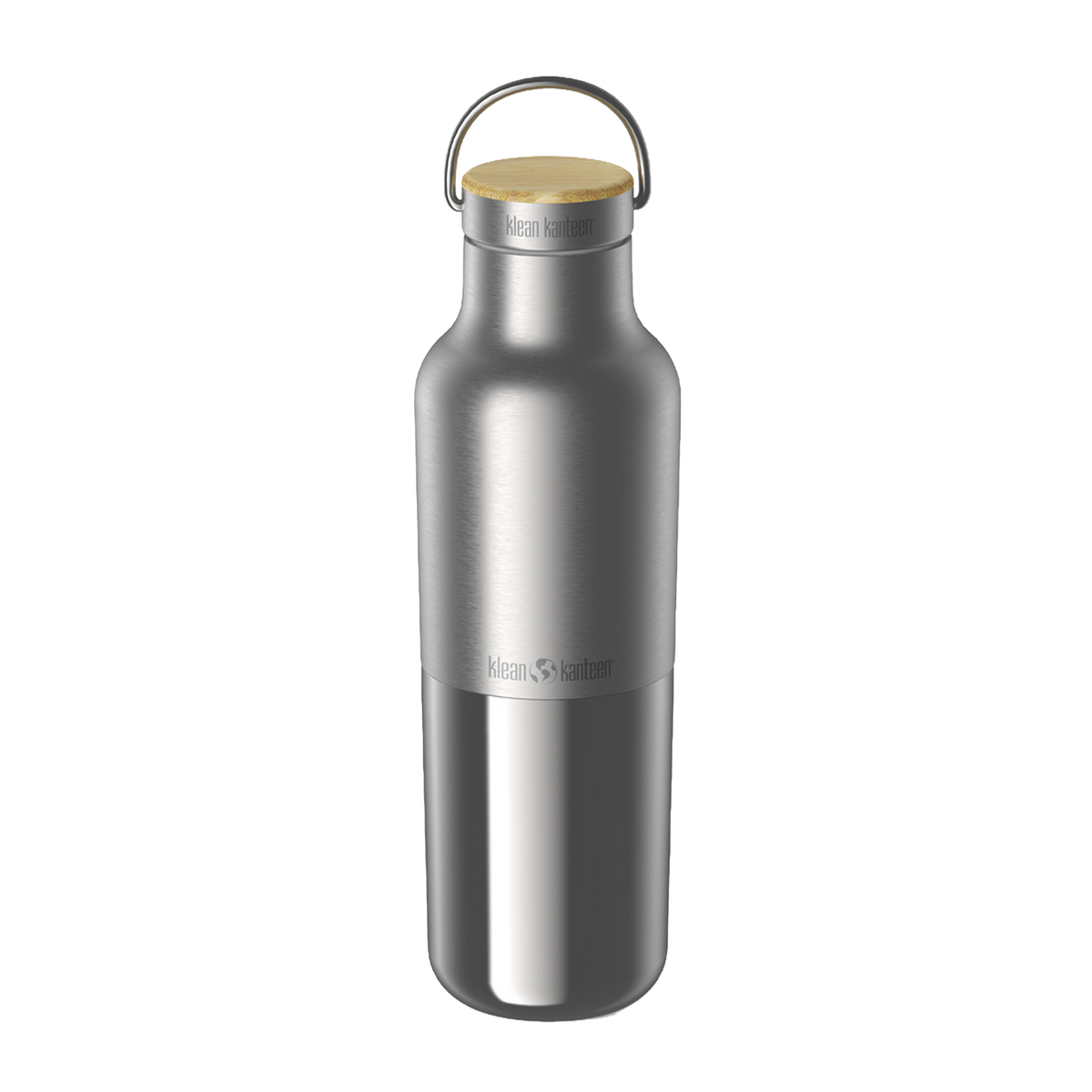 Edelstahl Isolierflasche Rise Reflect 355ml Bambus Loop Cap