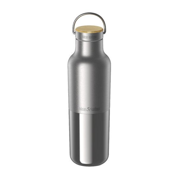 Edelstahl Isolierflasche Rise Reflect 355ml Bambus Loop Cap