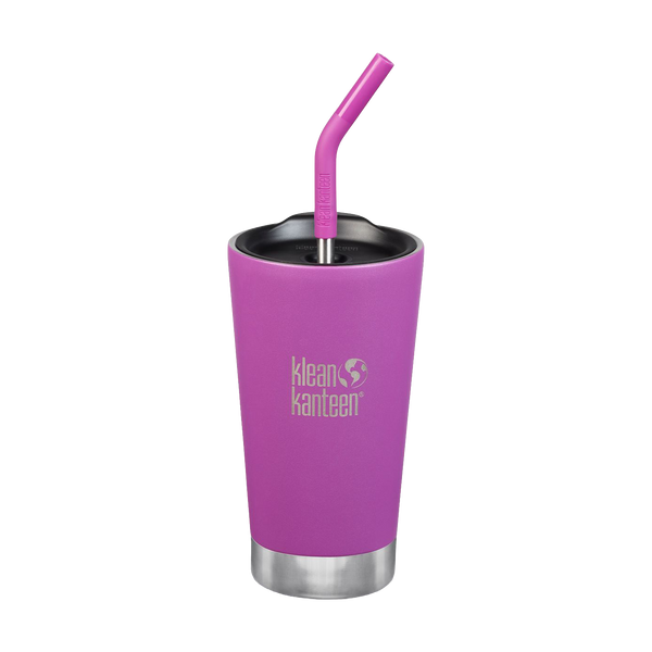 Edelstahl Thermobecher Tumbler 473ml mit Deckel und Trinkhalm