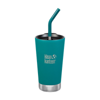 Edelstahl Thermobecher Tumbler 473ml mit Deckel und Trinkhalm