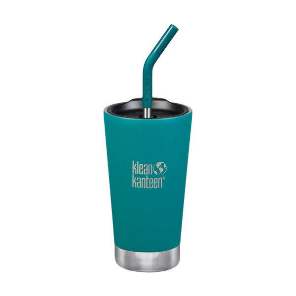 Edelstahl Thermobecher Tumbler 473ml mit Deckel und Trinkhalm