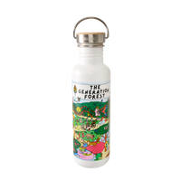 Edelstahl Trinkflasche Classic Generationenwald 800ml Bambus-Verschluss - The Generation Forest