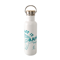 Edelstahl Trinkflasche Classic Let it rain Forest 800ml Bambus-Verschluss - The Generation Forest