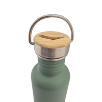 Edelstahl Trinkflasche Classic Wilderness 800ml Bambus-Schraubverschluss