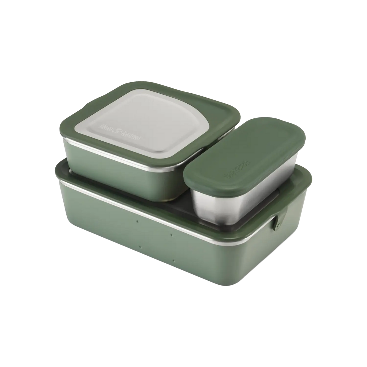Edelstahl Essensbehälter Lunchbox Rise 3er Set 1626ml ineinander passend auslaufsicher