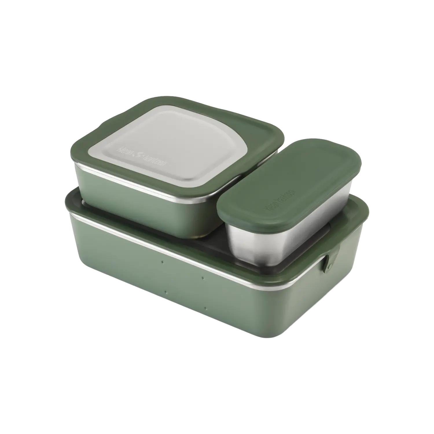 Edelstahl Essensbehälter Lunchbox Rise 3er Set 1626ml ineinander passend auslaufsicher
