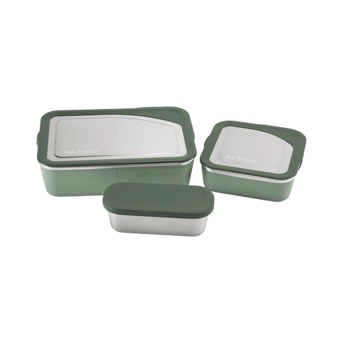 Edelstahl Essensbehälter Lunchbox Rise 3er Set 1626ml ineinander passend auslaufsicher