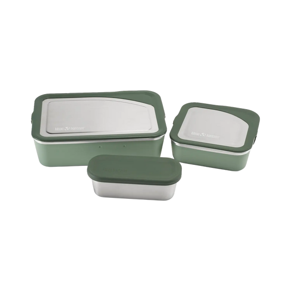 Edelstahl Essensbehälter Lunchbox Rise 3er Set 1626ml ineinander passend auslaufsicher