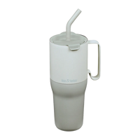 Edelstahl Thermobecher Rise Tumbler 1064ml mit Flip Lid Deckel und Trinkhalm