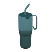 Edelstahl Thermobecher Rise Tumbler 1064ml mit Flip Lid Deckel und Trinkhalm