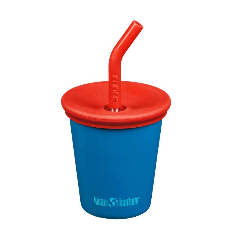 Edelstahl Trinkbecher Kid Cup 296ml mit Deckel und Trinkhalm