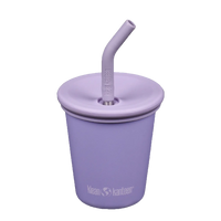 Edelstahl Trinkbecher Kid Cup 296ml mit Deckel und Trinkhalm