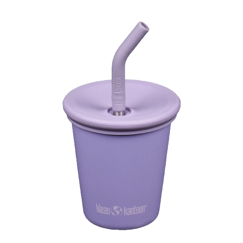 Edelstahl Trinkbecher Kid Cup 296ml mit Deckel und Trinkhalm