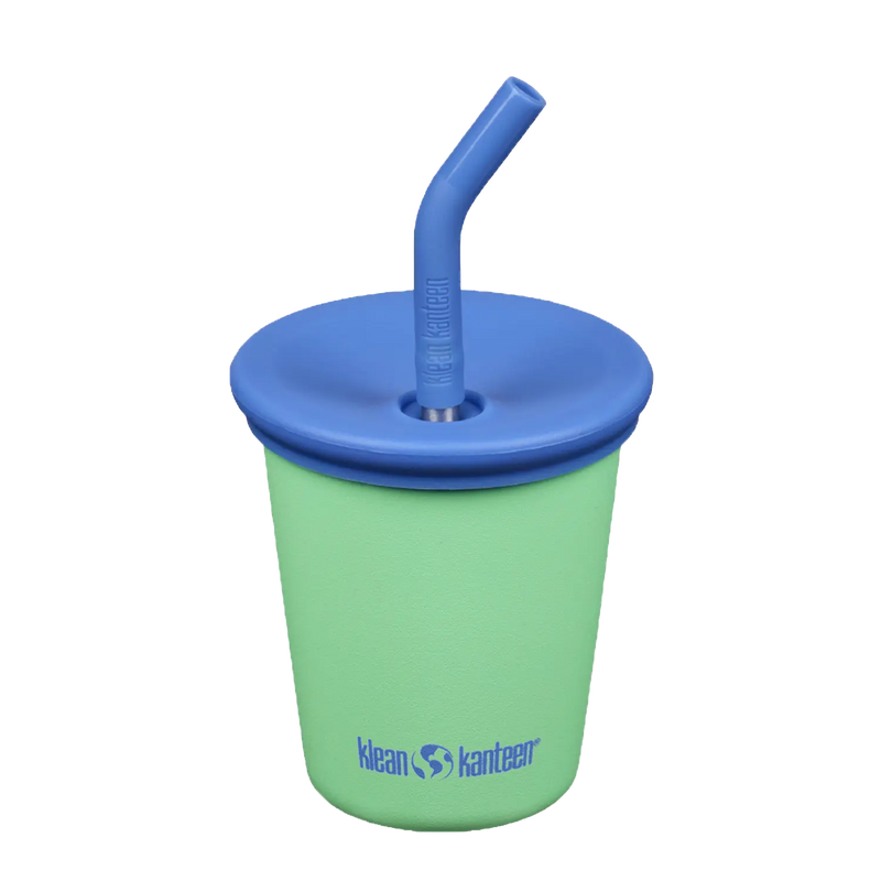 Edelstahl Trinkbecher Kid Cup 296ml mit Deckel und Trinkhalm