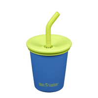 Edelstahl Trinkbecher Kid Cup 296ml mit Deckel und Trinkhalm