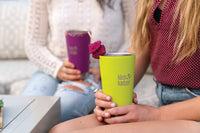 Edelstahl Thermobecher Tumbler 473ml mit Deckel und Trinkhalm