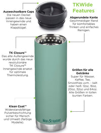 Edelstahl Isolierflasche TKWide 355ml Café Cap