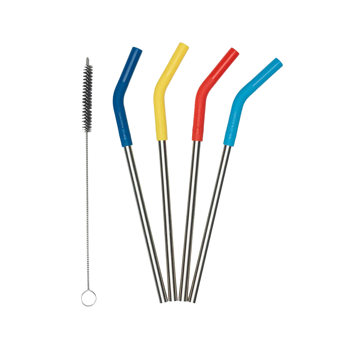 Edelstahl Trinkhalme 4er Set 8mm mit Trinkhalmbürste