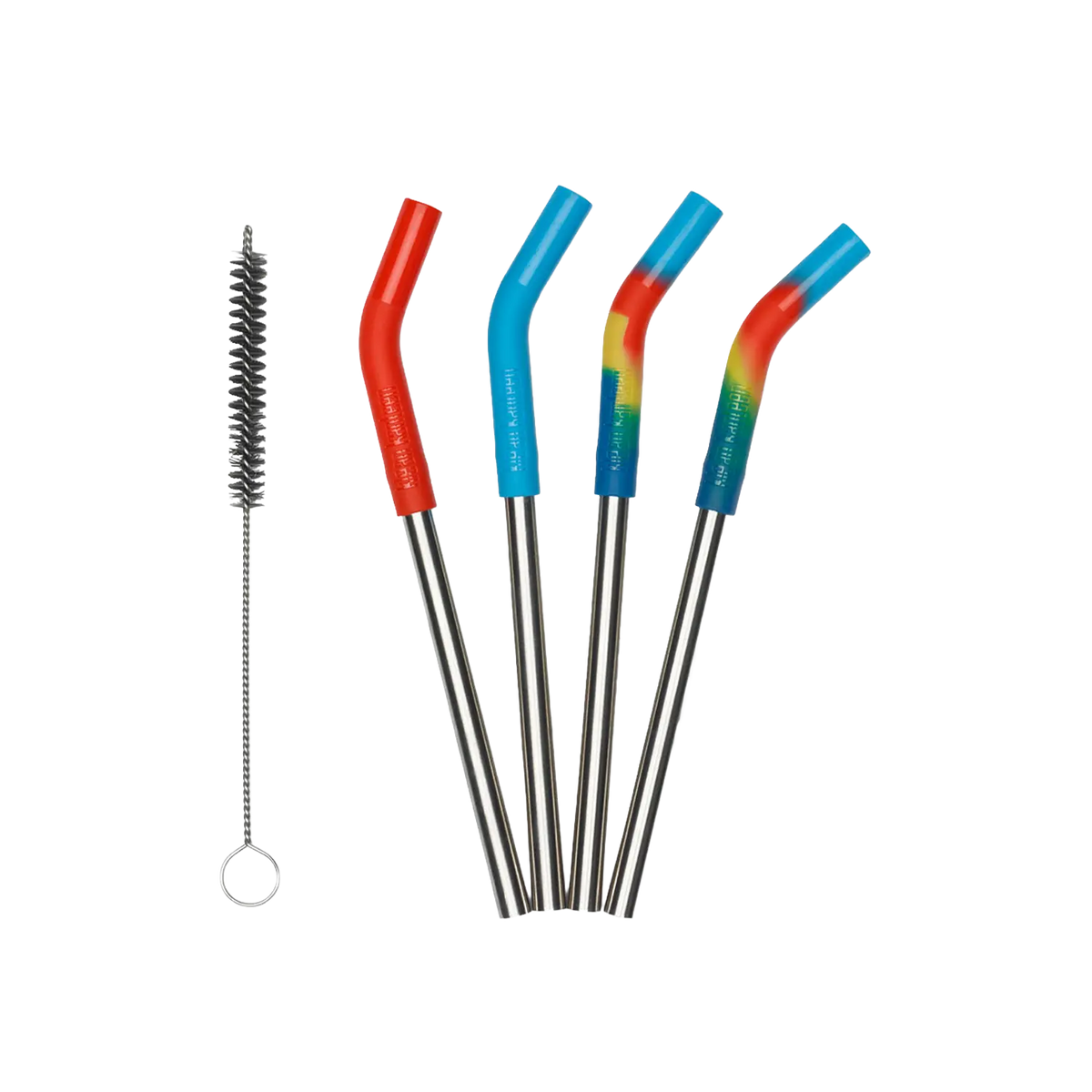 Edelstahl Trinkhalme kurz 4er Set 8mm mit Trinkhalmbürste