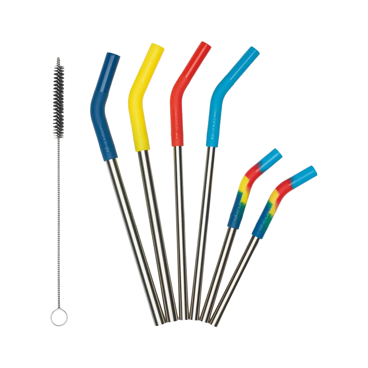 Edelstahl Trinkhalme 6er Set mit Trinkhalmbürste
