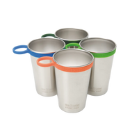 Trageringe Silikon 4er Set für Edelstahl Trinkbecher